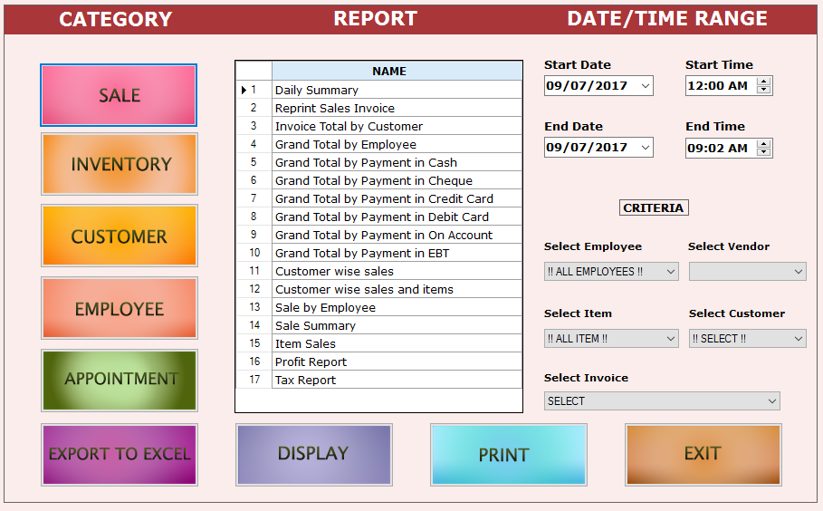 Salon software 